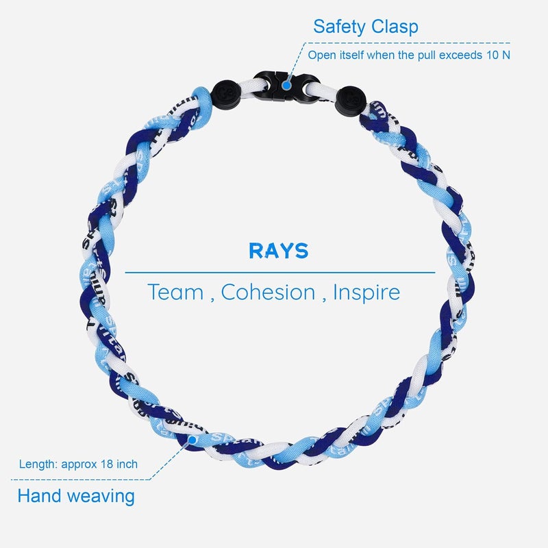 SUPBOMM Baseball Rope Necklaces, League Team Colors Braided Necklace, Baseball Team Gifts - Image 2